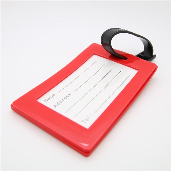3 Red Luggage Tags 4" Silicone - Picture 3 of 3